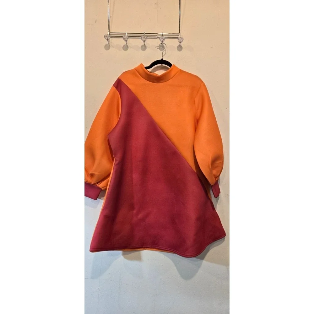 XPlus Costume Shirt Dress Orange and Pink